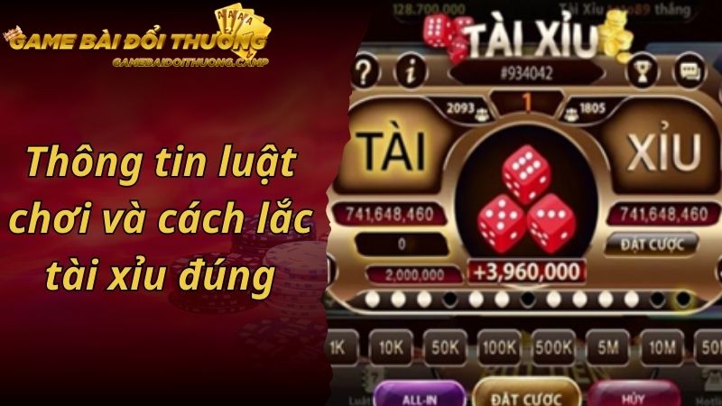 Thông tin luật chơi và cách lắc tài xỉu đúng