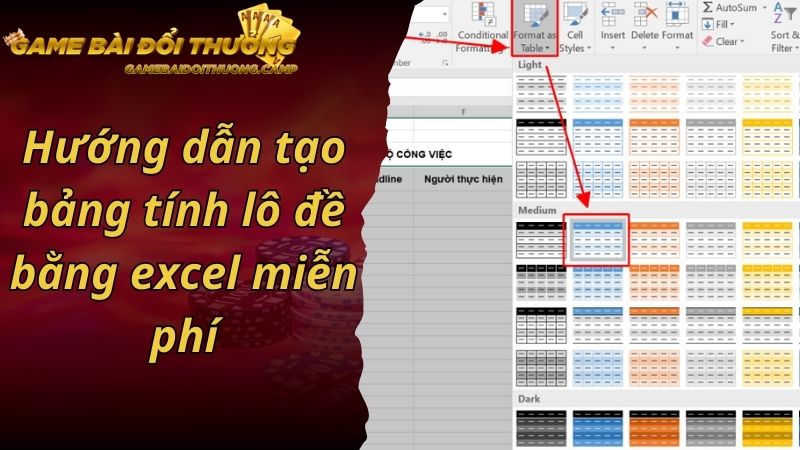 Hướng dẫn tạo bảng tính lô đề bằng excel miễn phí